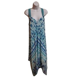 Sangria Halter Handkerchief Dress